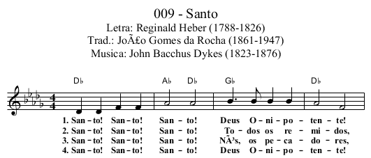009 - Santo - staff notation