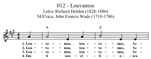 012 - Louvamos - staff notation