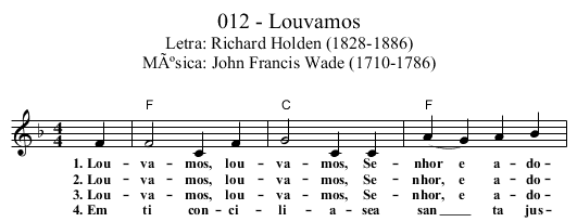 012 - Louvamos - staff notation