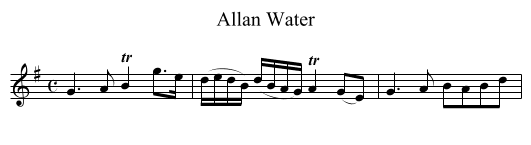 Allan Water - staff notation