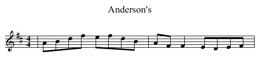 Anderson's - staff notation