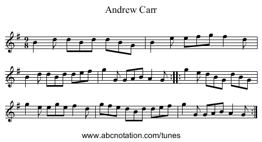 Andrew Carr - staff notation