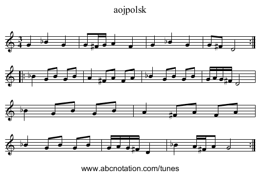 aojpolsk - staff notation