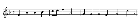 Bonnie Lassie - staff notation