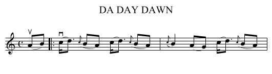 DA DAY DAWN - staff notation
