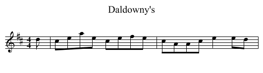 Daldowny's - staff notation