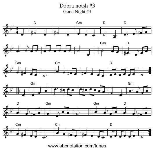 Dobra notsh #3 - staff notation