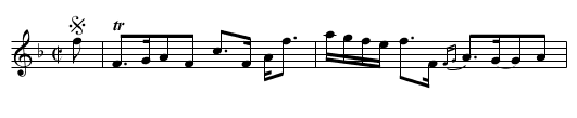 Lady Amelia Stewart's Strathspey - staff notation