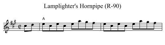 Lamplighter's Hornpipe (R-90) - staff notation