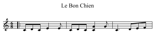 Le Bon Chien - staff notation