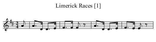 Limerick Races [1] - staff notation