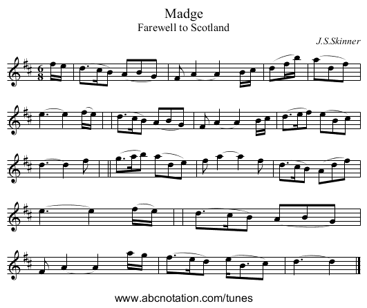 Madge - staff notation