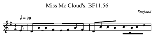 Miss Mc Cloud's. BF11.56 - staff notation