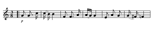 Santa Lucia - staff notation