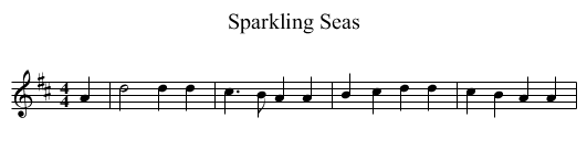 Sparkling Seas - staff notation