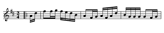 St. Anne's Reel - staff notation