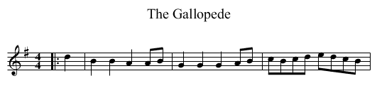 The Gallopede - staff notation