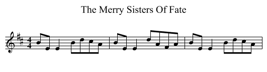 The Merry Sisters Of Fate - staff notation