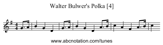 Walter Bulwer's Polka [4] - staff notation