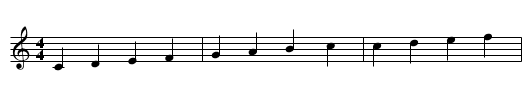 01. C Major - staff notation