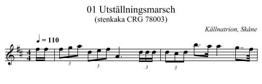 01 Utställningsmarsch - staff notation