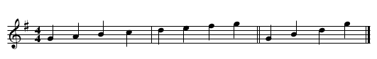 02. G Major - staff notation