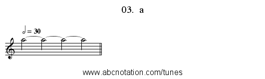 03.  a - staff notation