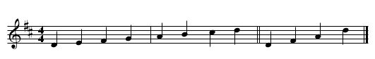 03. D Major - staff notation