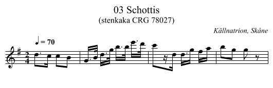 03 Schottis - staff notation