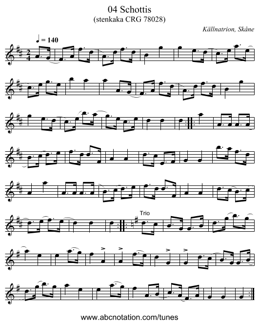04 Schottis - staff notation