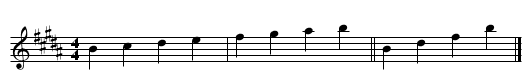 06. B Major - staff notation