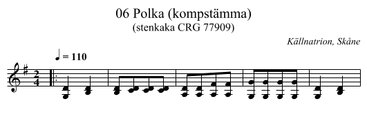 06 Polka (kompstämma) - staff notation
