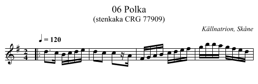 06 Polka - staff notation