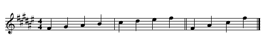 07. F# Major - staff notation