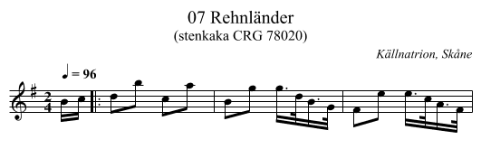 07 Rehnländer - staff notation