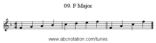 09. F Major - staff notation