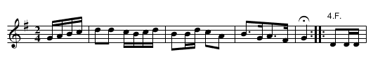 1. La S&eacute;gure ou lison - staff notation
