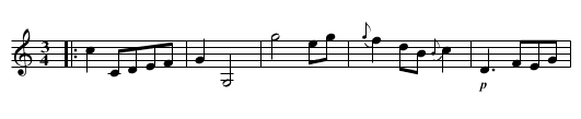 1 Menuet - staff notation