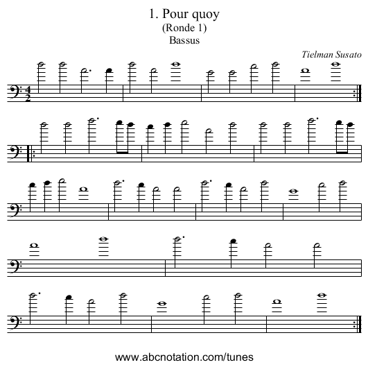 1. Pour quoy - staff notation