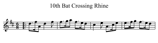 10th Bat Crossing Rhine - staff notation