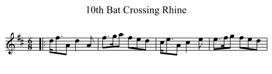 10th Bat Crossing Rhine - staff notation
