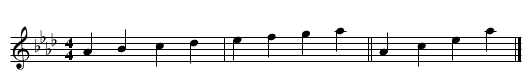 12. Ab Major - staff notation