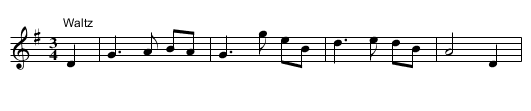 12. Julie's Waltz - staff notation