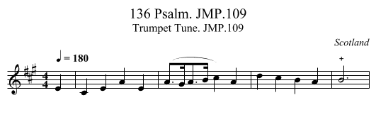 136 Psalm. JMP.109 - staff notation