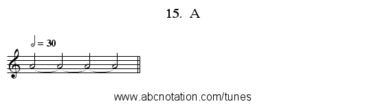 15. A - staff notation