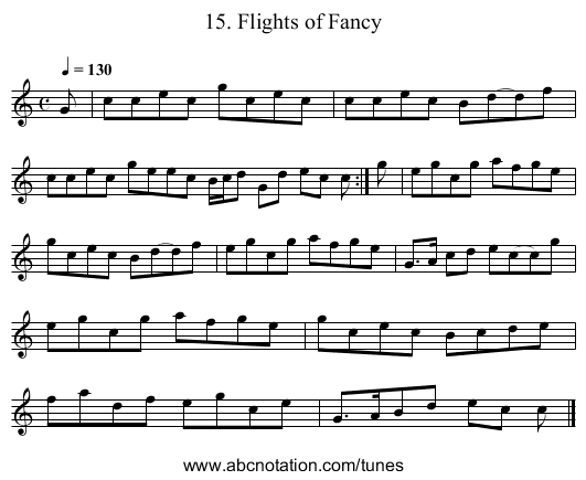 15. Flights of Fancy - staff notation