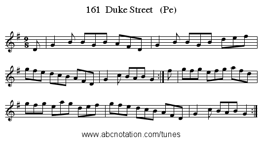 161  Duke Street   (Pe) - staff notation