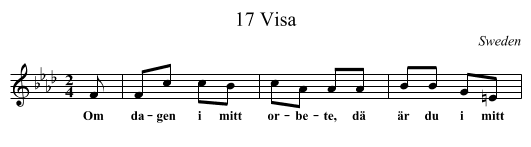 17 Visa - staff notation
