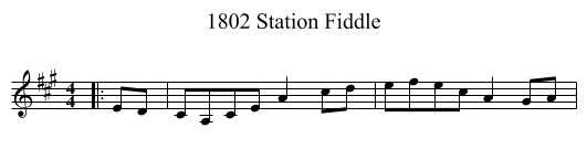 1802 Station Fiddle - staff notation