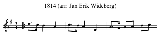 1814 (arr: Jan Erik Wideberg) - staff notation